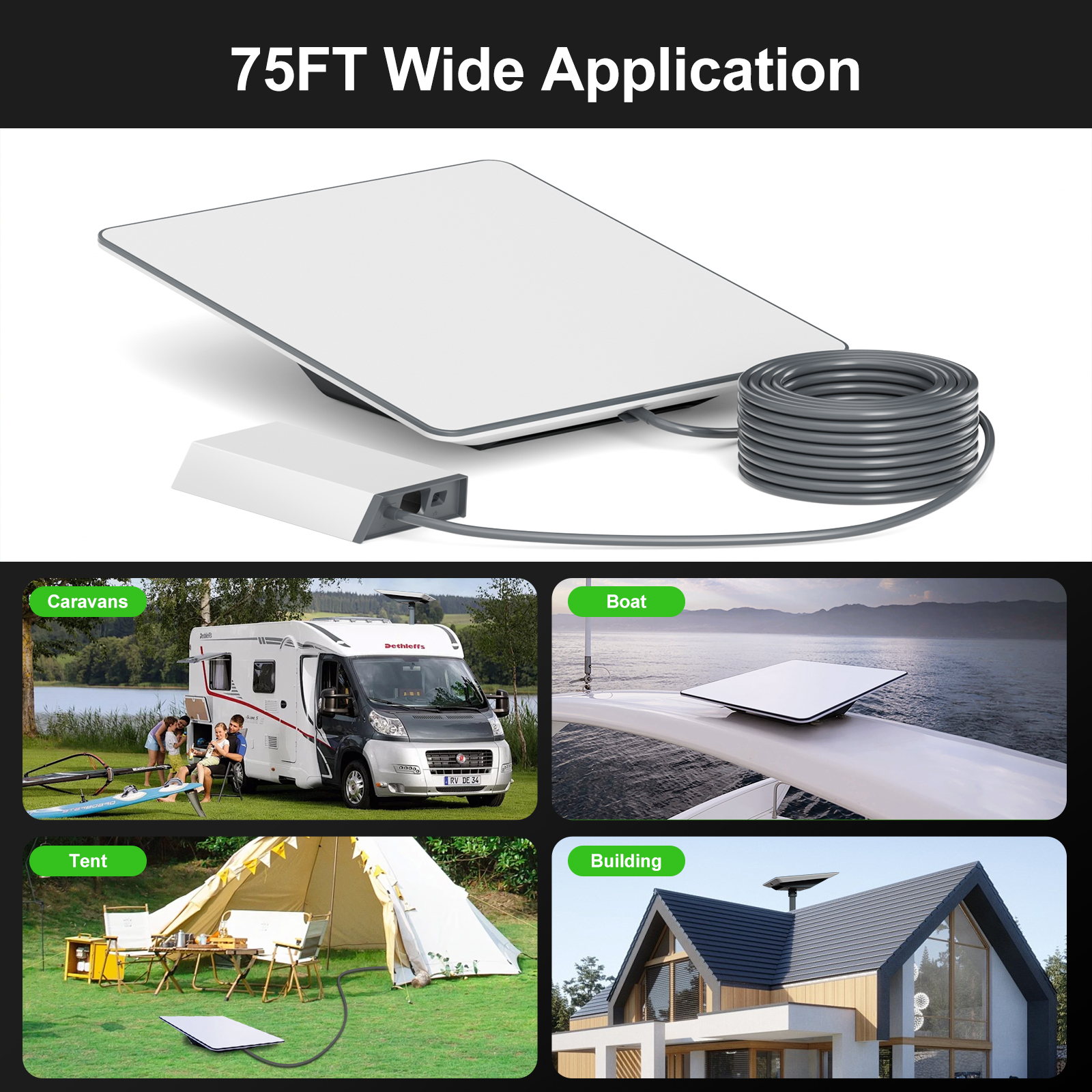 Starlink Flat High Performance Cable 75FT/23M, Starlink Cable Flat High Performance Replacement linkoostar Cable for Starlink - Image 7