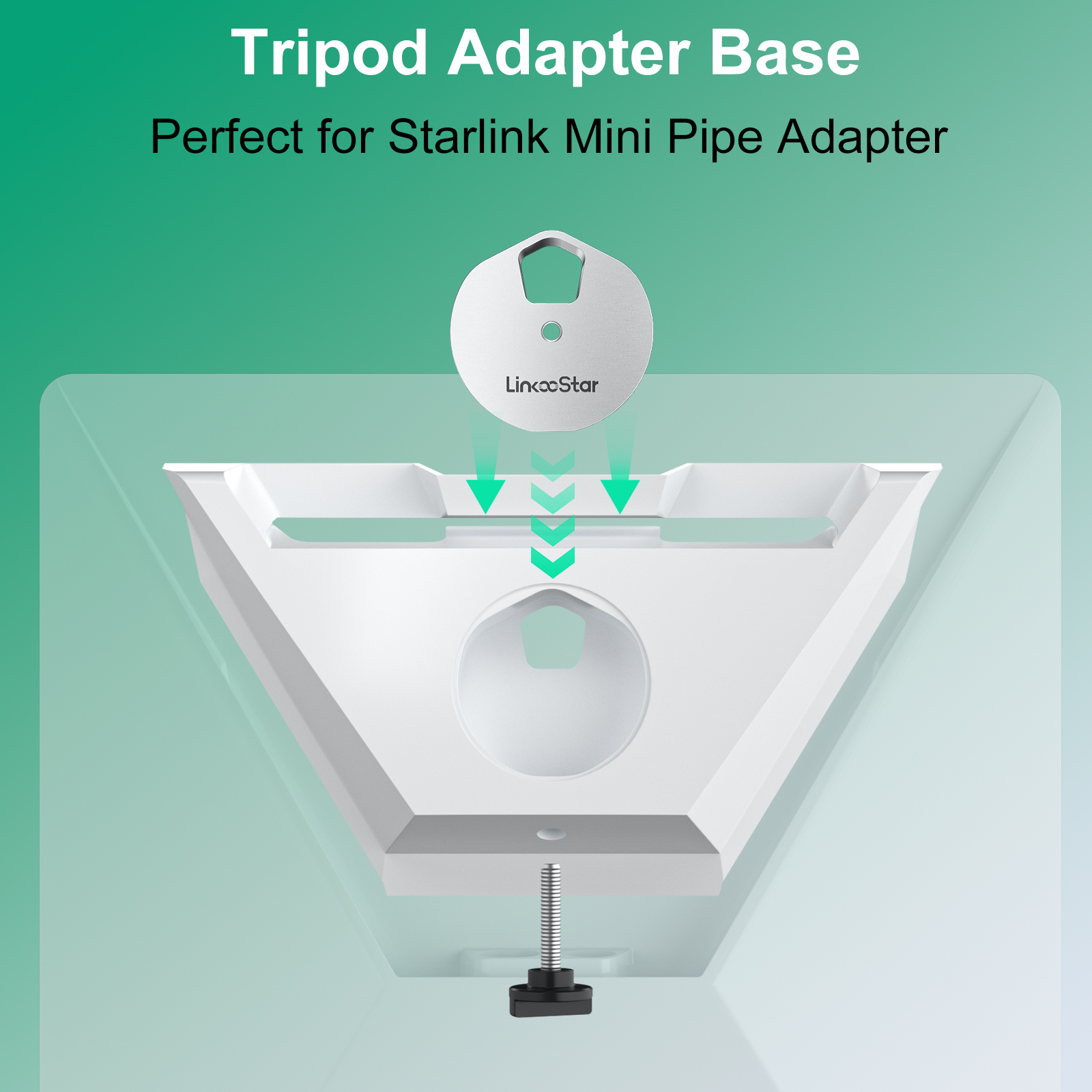 Starlink Mini Tripod Adapter (Aluminum, for 1/4"-20,3/8"-16 Threaded) Puck for StarLink - Image 7