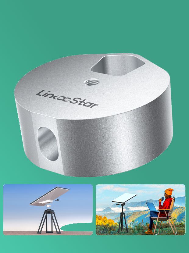 Starlink Mini Tripod Adapter (Aluminum, for 1/4"-20,3/8"-16 Threaded) Puck for StarLink